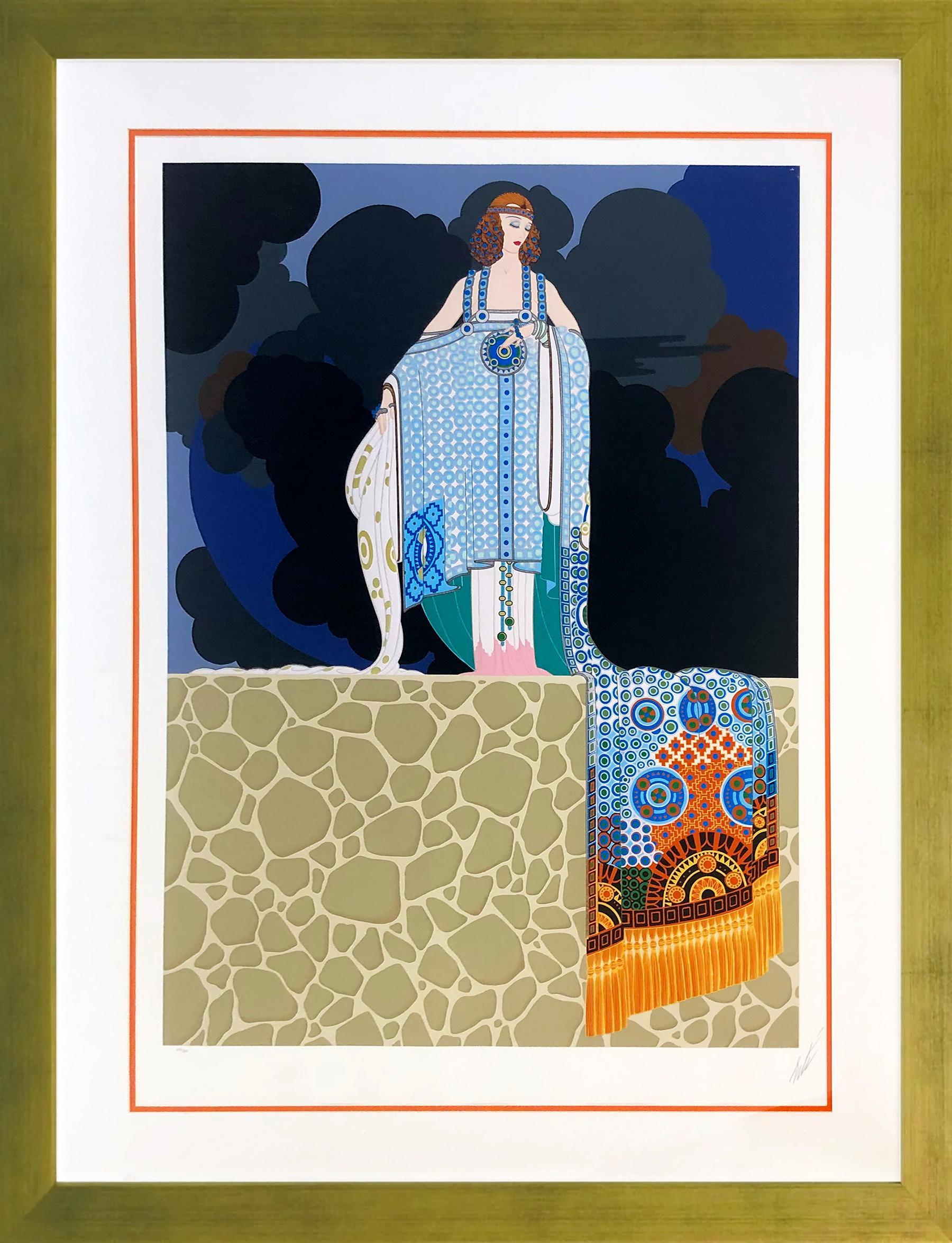 Portrait Print di Erté - Mary Garden (serigrafia in rilievo firmata e incorniciata con stampa su lamina)