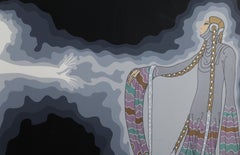 Melisande at the Theatre, Signed Art Deco Screenprint by Erte