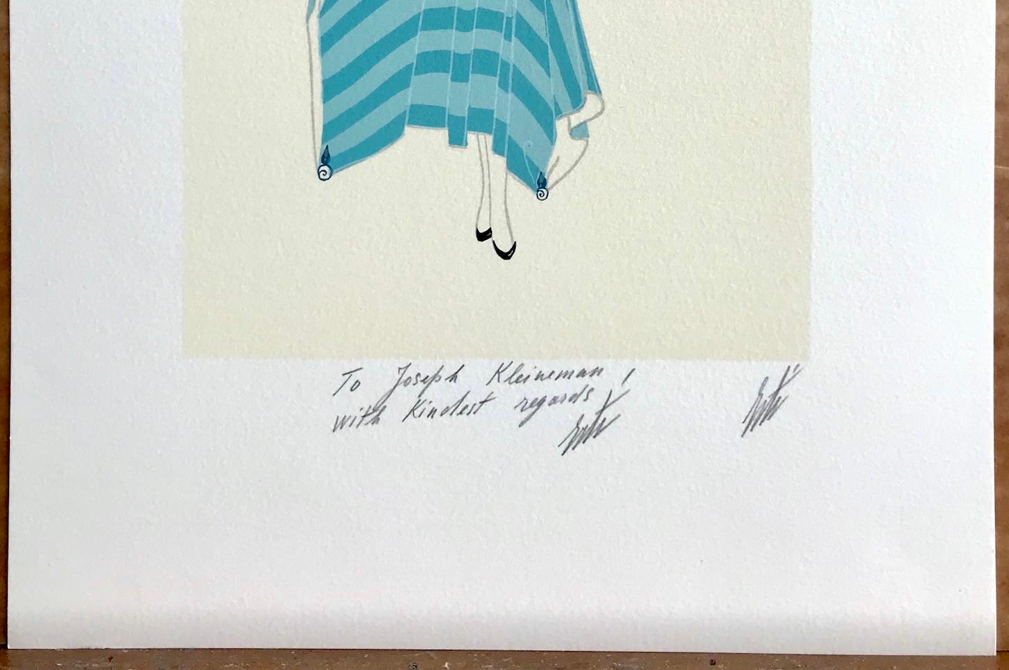 PREMIER Litografía firmada, Ilustración de moda de los años 20, Retrato Art Decó en venta 3