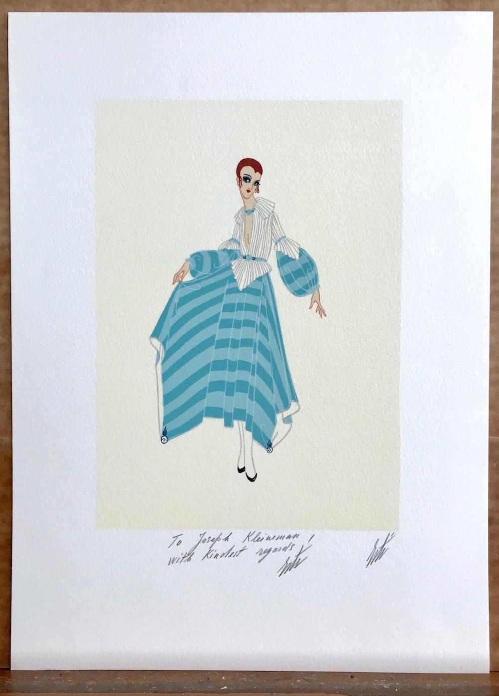 PREMIER Litografía firmada, Ilustración de moda de los años 20, Retrato Art Decó en venta 4
