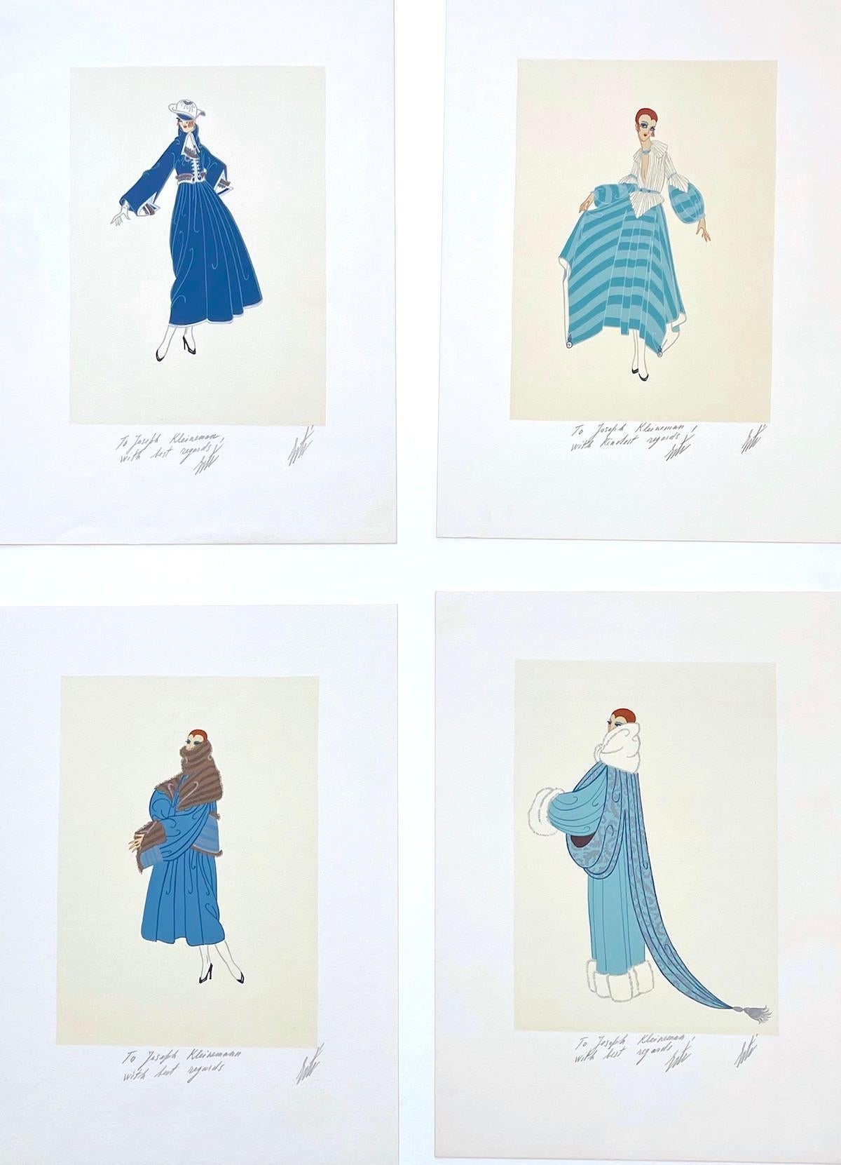 Figurative Print di Erté - Set di quattro litografie di moda Art Deco: BON SOIR, PREMIER, TRES CHIC, ELEGANCE