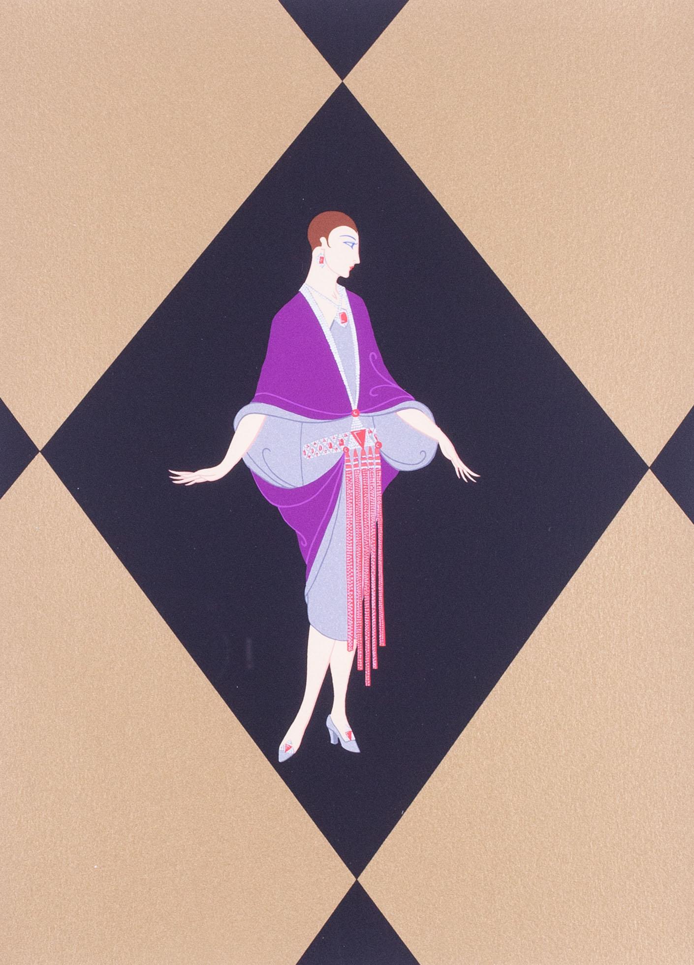 Signed Art Deco lithograph by Erte, Manhattan Mary III, 1979 - Print by Erté
