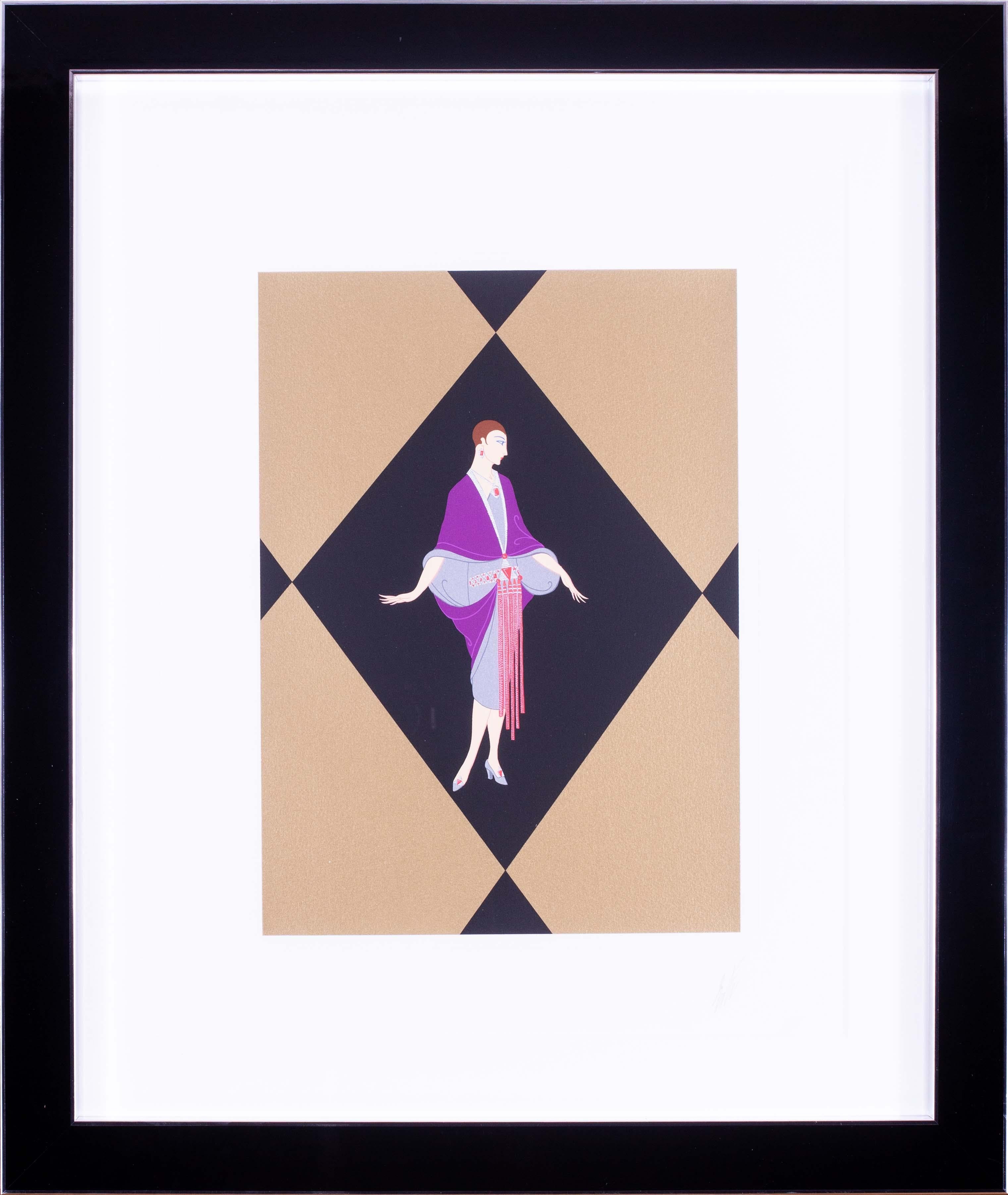 Signed Art Deco lithograph by Erte, Manhattan Mary III, 1979