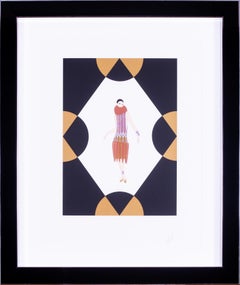 Lithografie im Art déco-Stil von Erte, Elegant 1990, signiert