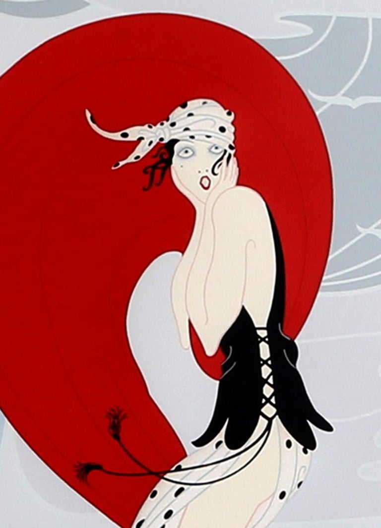 Stranded, Art Deco Serigraph by Erté For Sale 2