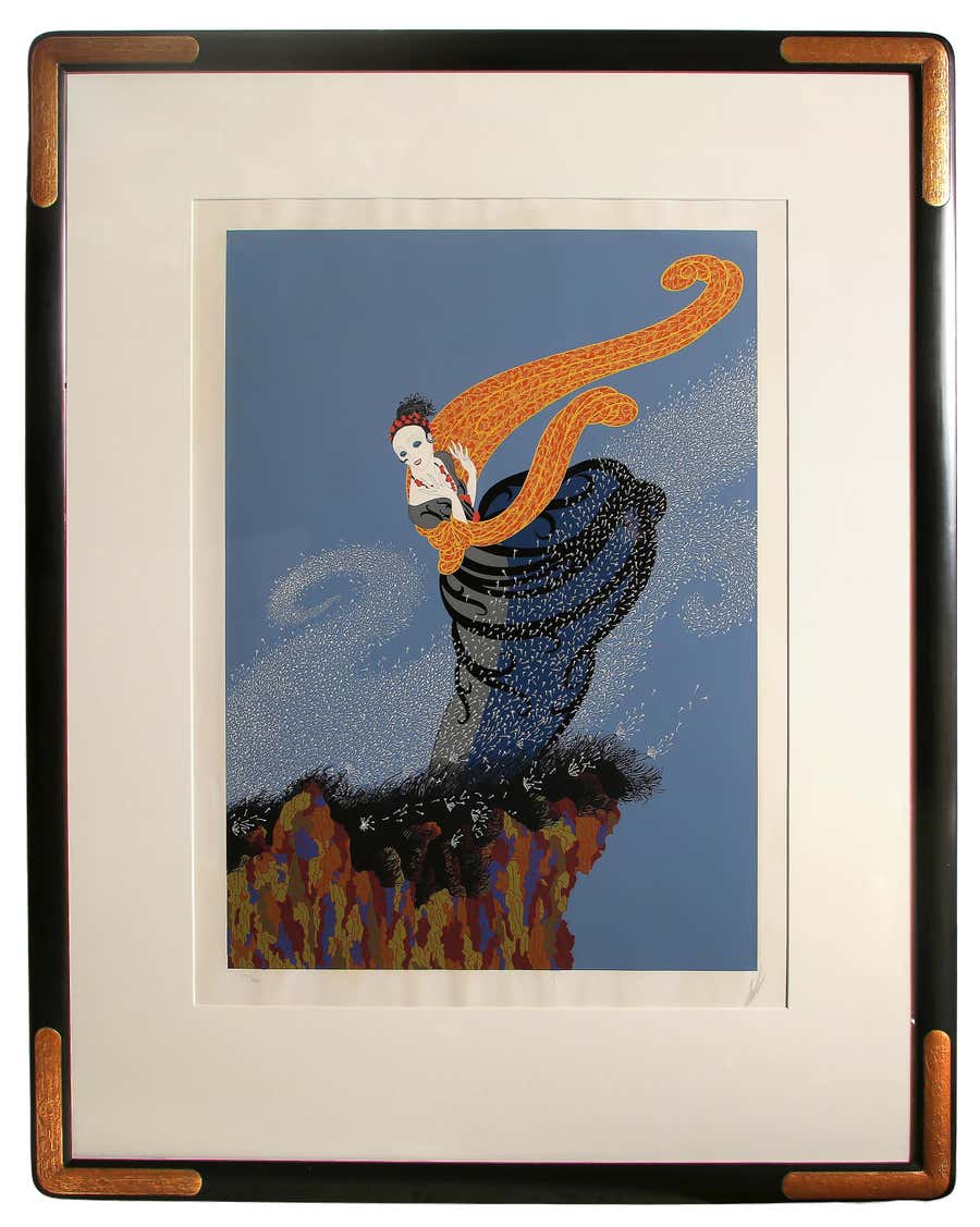 Summer Breeze, Signed Art Deco Screenprint by Erté