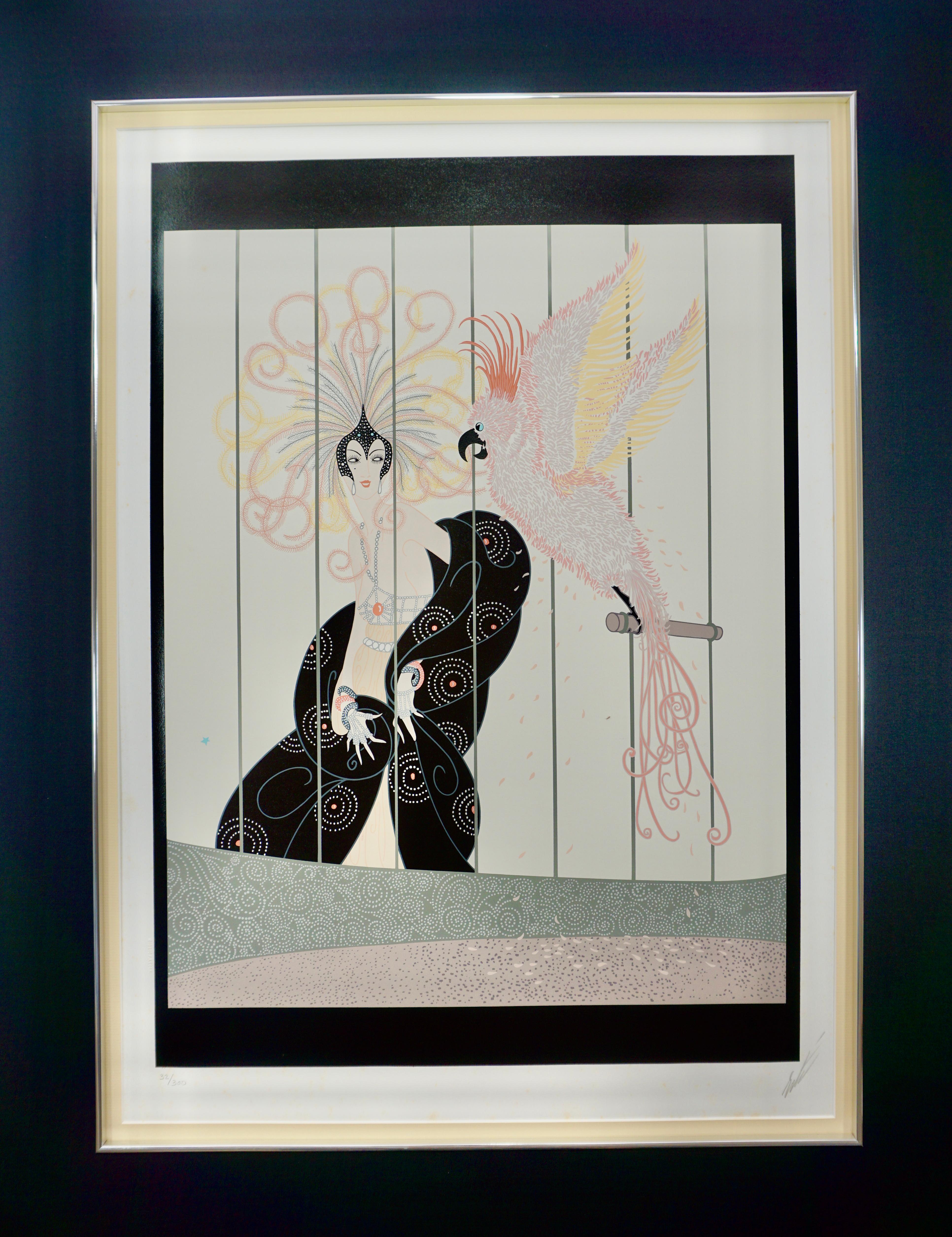 Erté Portrait Print - The Bird Cage