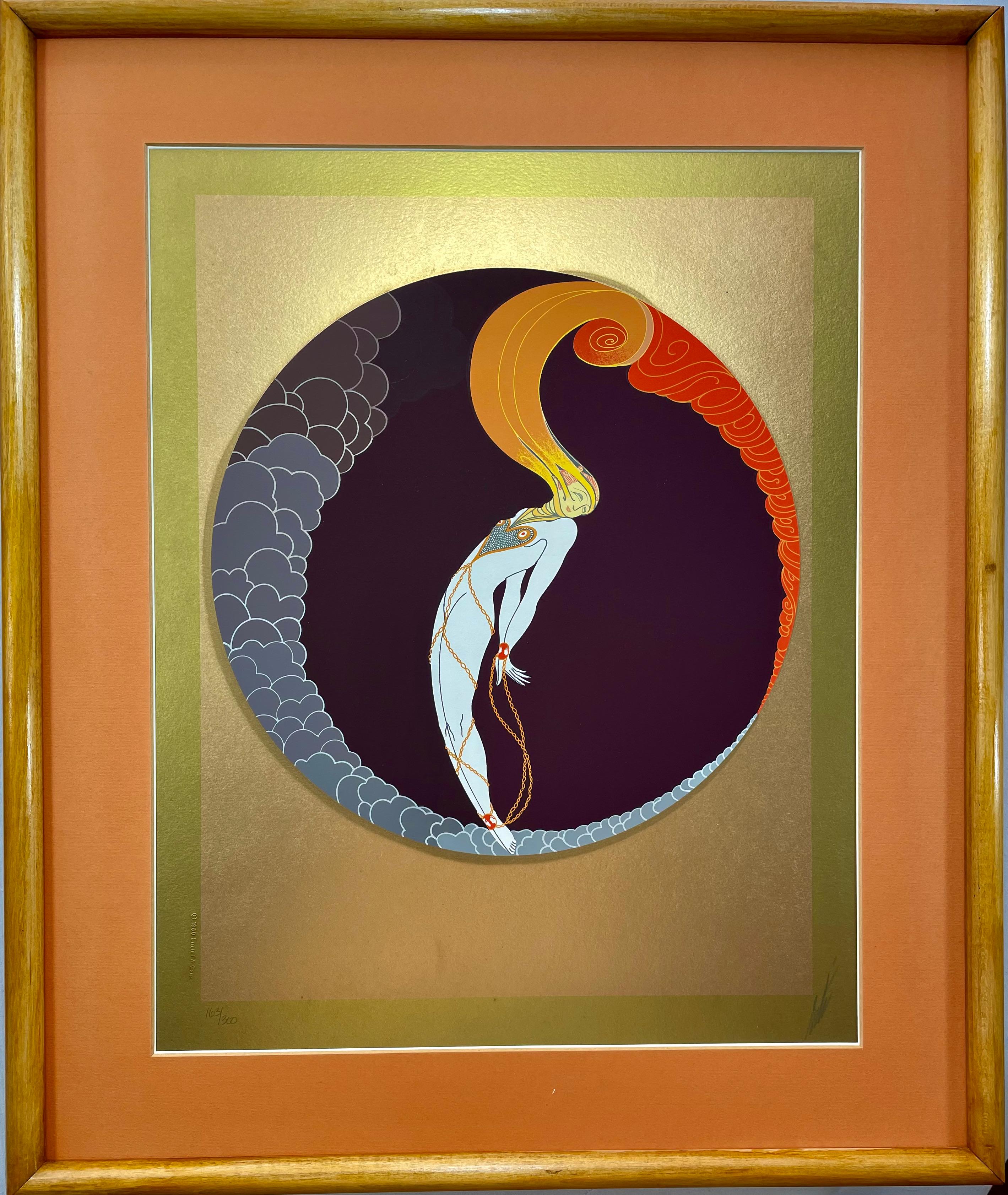 The Four Emotions (4Pcs): La Tristesse, L' Indifference, La Jalousie, L' Amour - Art Deco Print by Erté