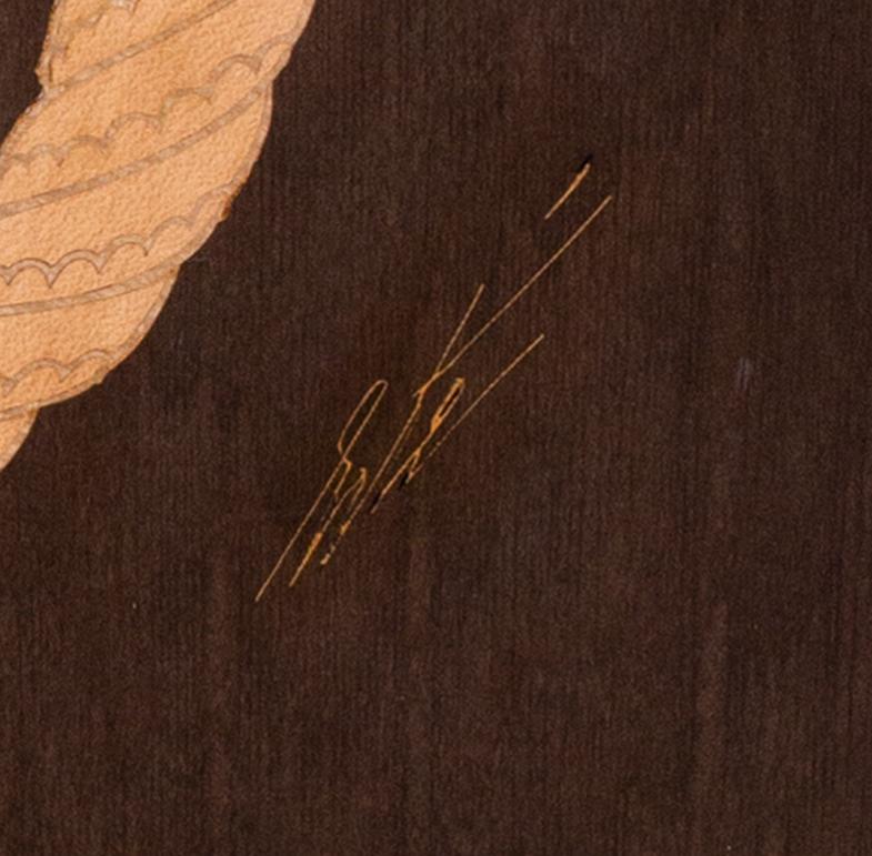 Pannello intarsiato firmato da Erte raffigurante la lettera 'V' della serie dell'alfabeto in vendita 4