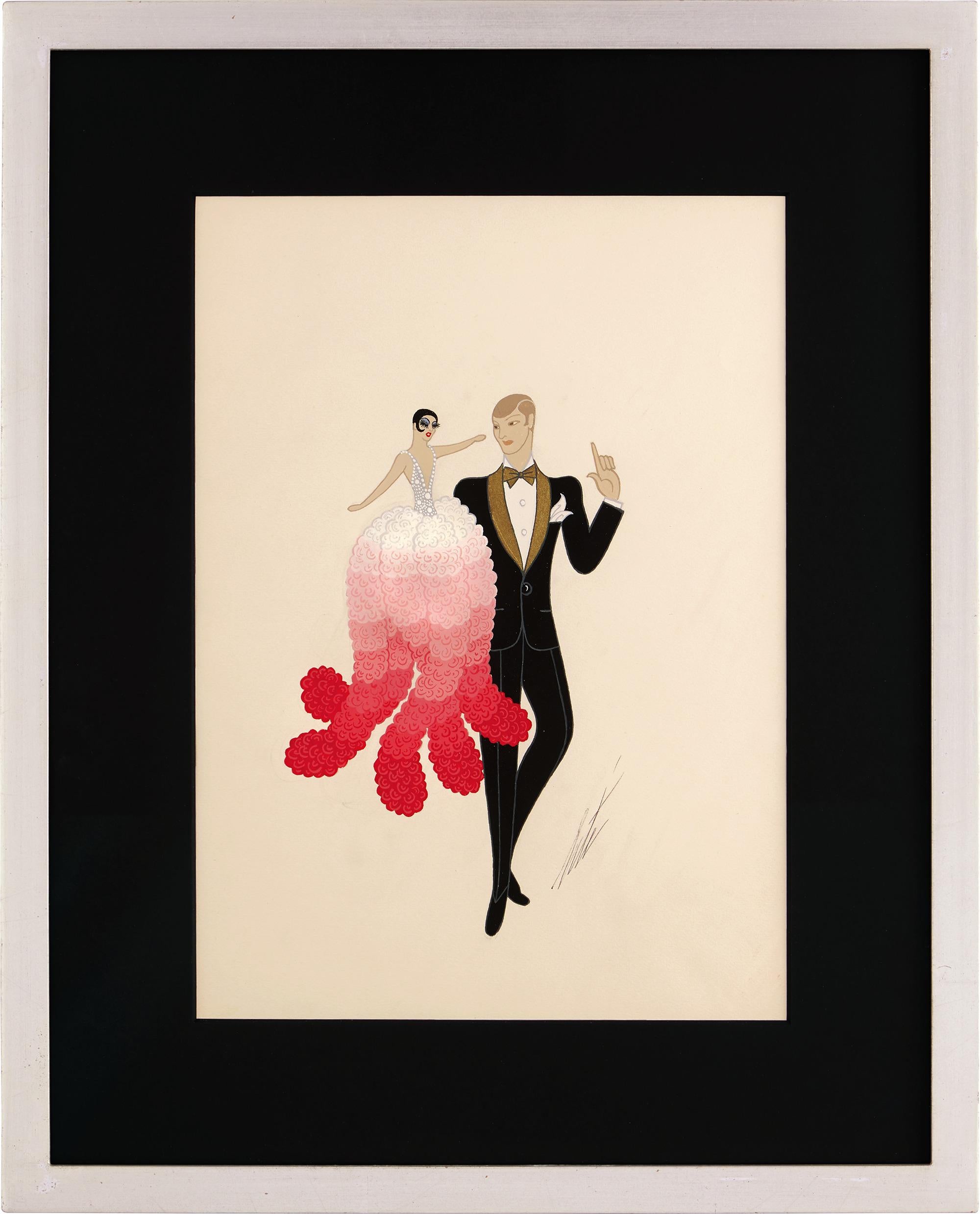 Le ventriloque de Erté - Painting de Erte - Romain de Tirtoff