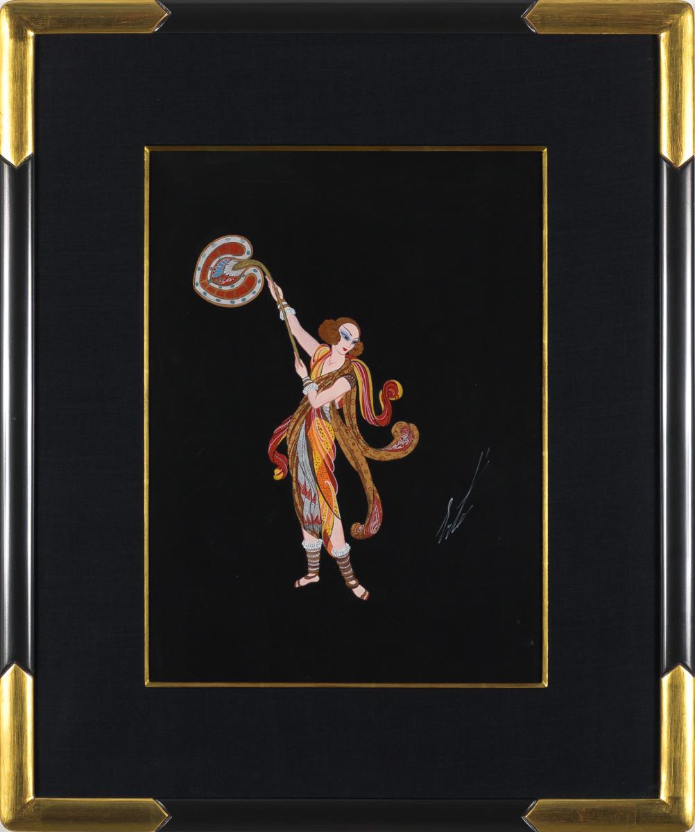 Les Rois des Lègendes, Costume pour femme ésclave, 1919  - Art déco Painting par Erté