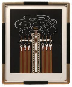 At the Theatre: Golden Calf, Art Deco Screenprint on Arches by Erte