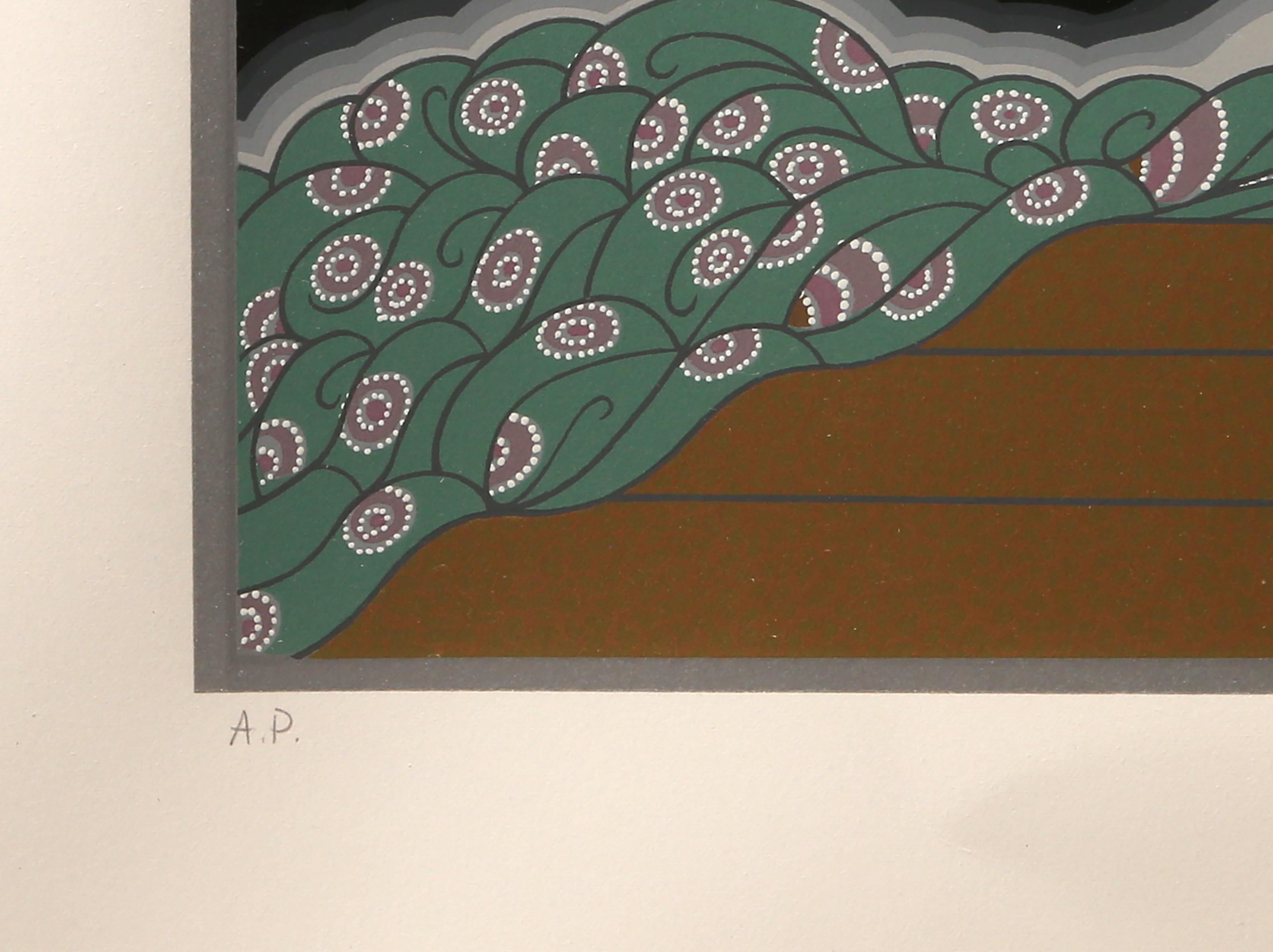 Melisande par Erté, russe (1892-1990)
Portfolio : Au Theater Suite
Date : 1983
Sérigraphie, signée et numérotée au crayon.
Édition d'AP
Taille de l'image : 22.5 x 17 pouces
Taille : 30 in. x 22 in. (76.2 cm x 55.88 cm)
Taille du cadre : 31.25 x 23.5