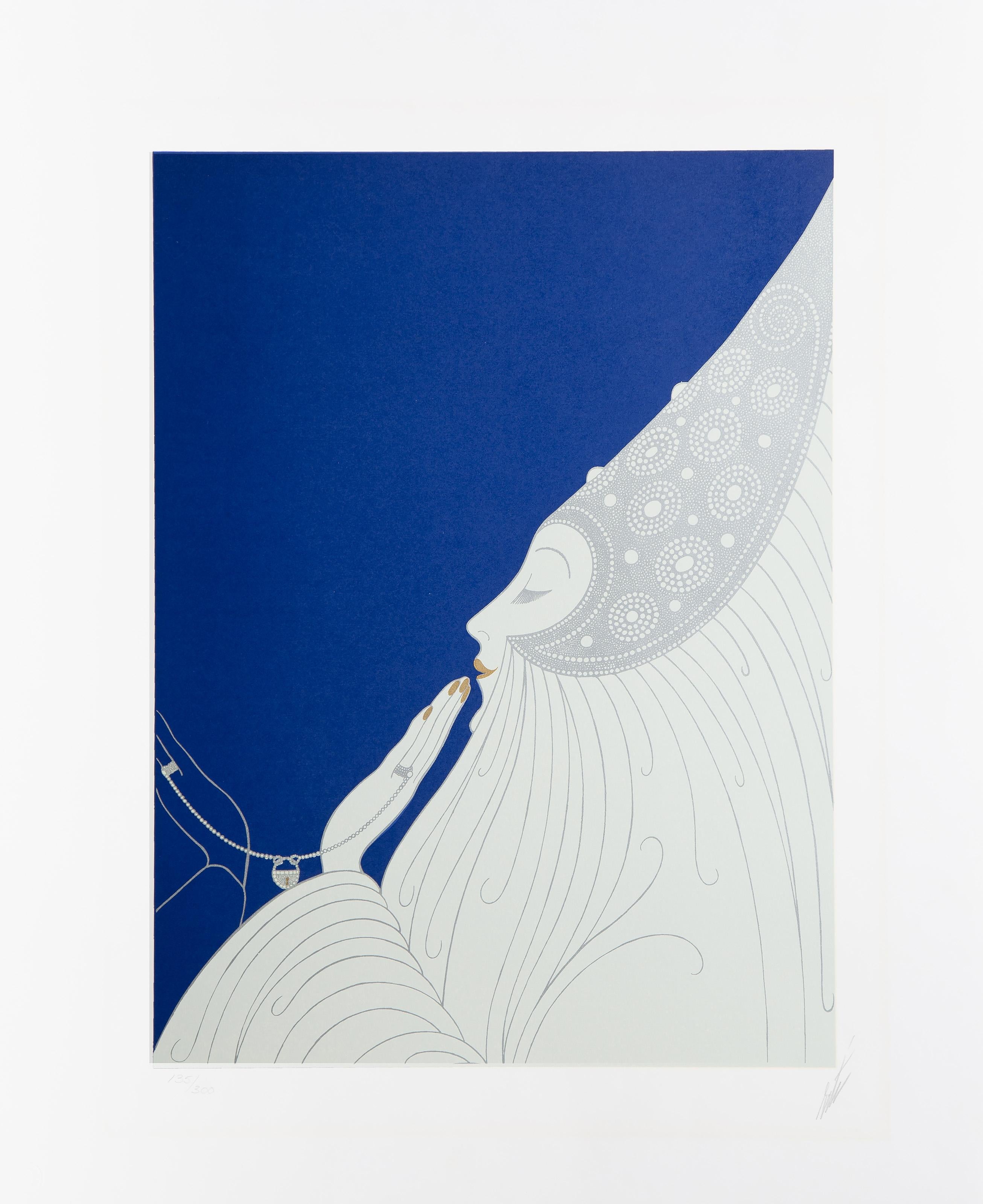 Bride, Art Deco Screenprint, signed and numbered in pencil by Erte - Print by Erte - Romain de Tirtoff