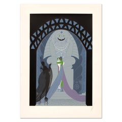 Erte (1892-1990), "Lovers and Idol" Limited Edition Serigraph