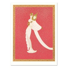 Erte (1892-1990), "Rosso Tanagra" Serigrafia in edizione limitata