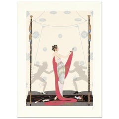 Erte (1892-1990), "El duelo" Serigrafía de edición limitada