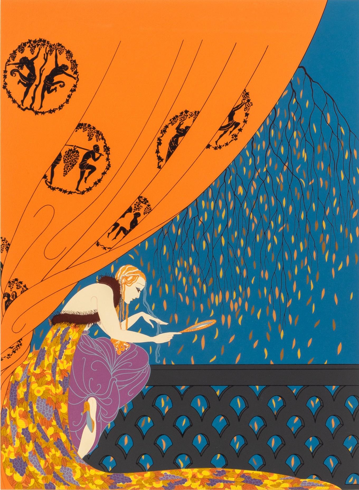 ERTE "Fall" 1979 Serigraph on wove paper Hand Signed & Numbered
