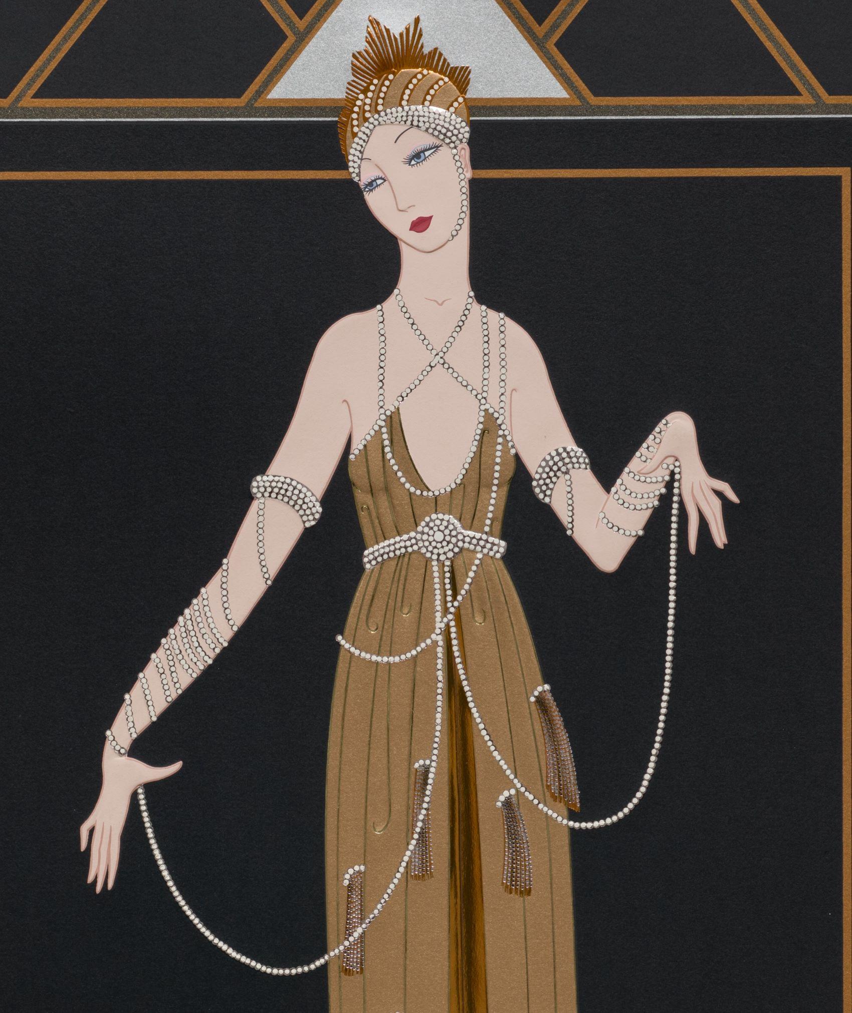 Florida (Pearl Dress) - Art Deco Print by Erte - Romain de Tirtoff