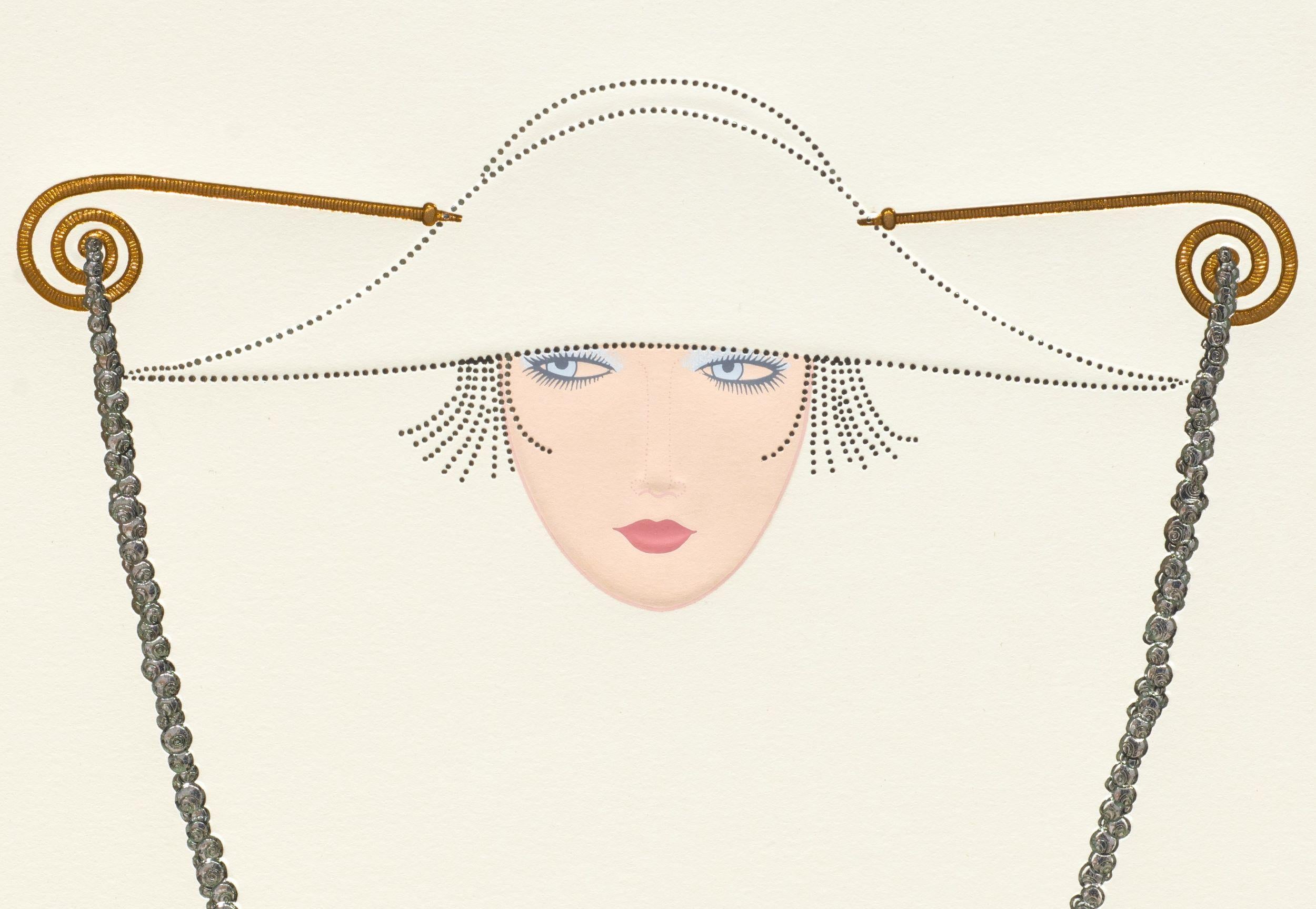 Hat and Chain - Art Deco Print by Erte - Romain de Tirtoff