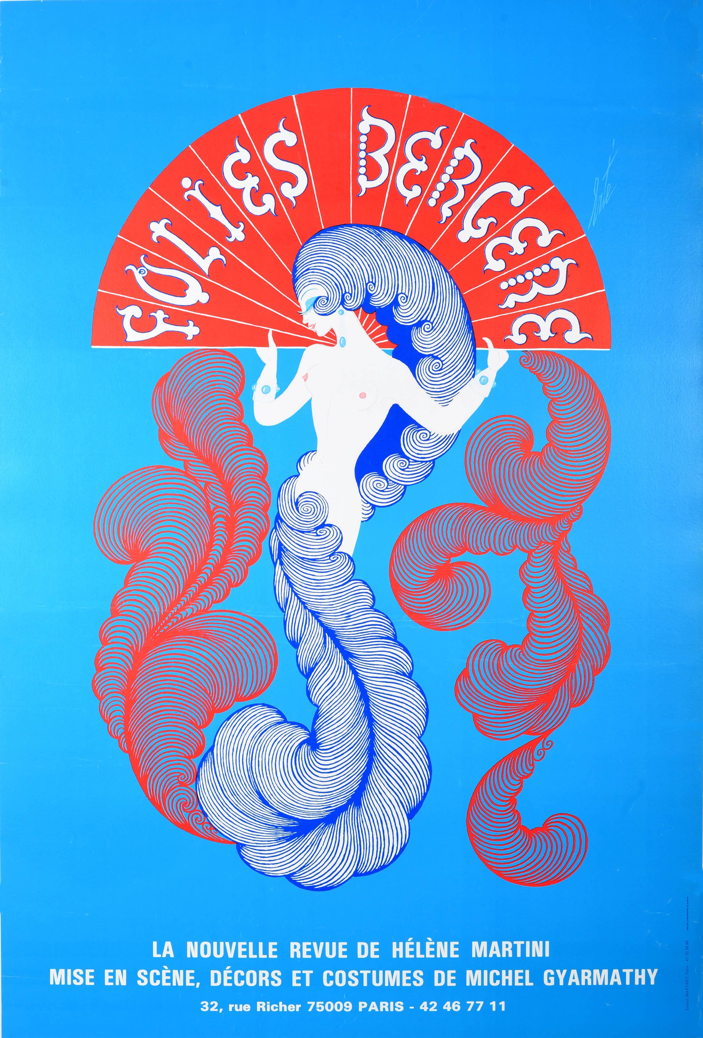 Erte - Romain de Tirtoff Print - Original Vintage Advertising Poster Folies Bergere Cabaret Dancer Erte Design