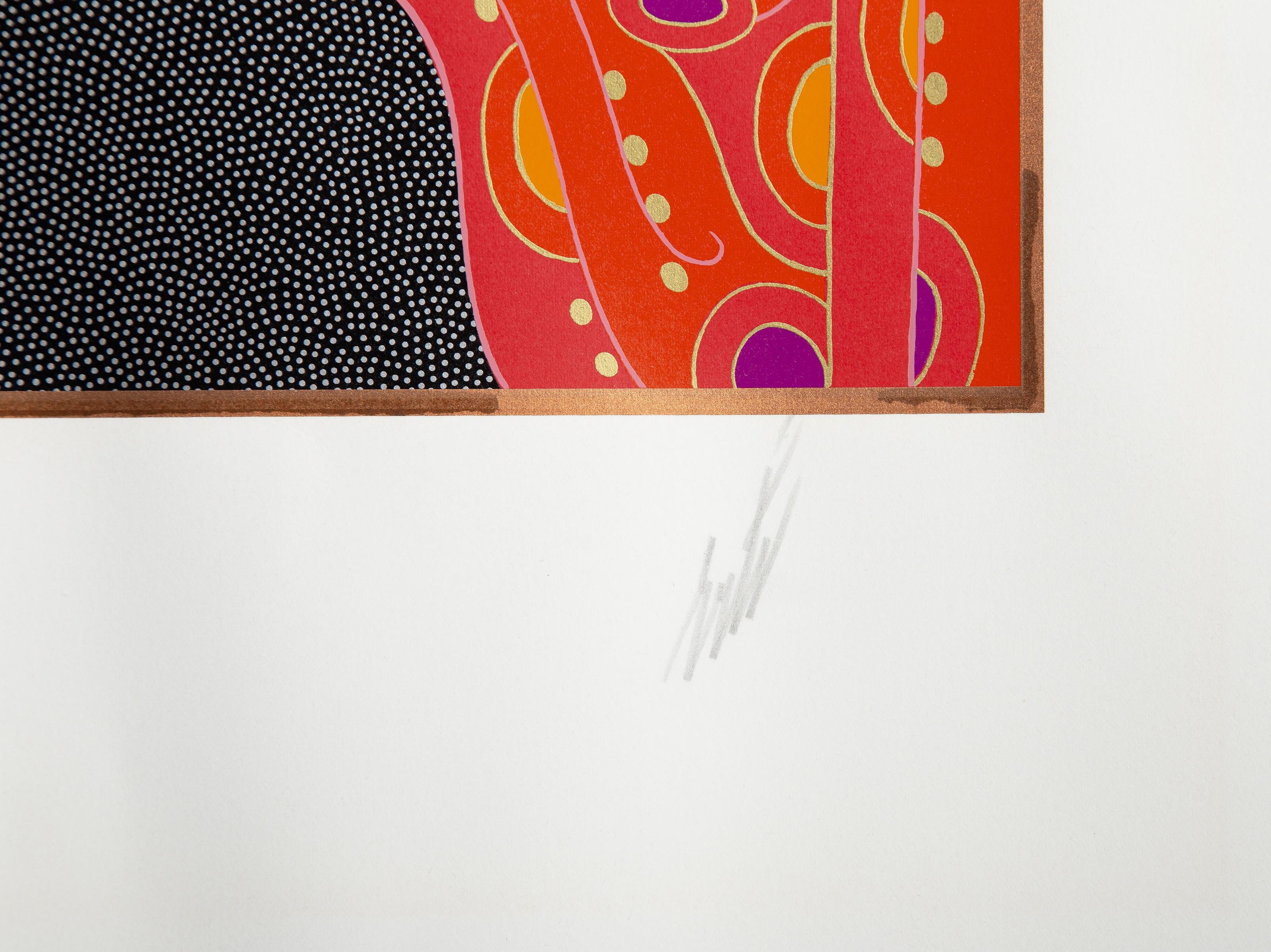 Mar Rosso, serigrafia Art Deco, firmata e numerata a matita da Erte in vendita 1