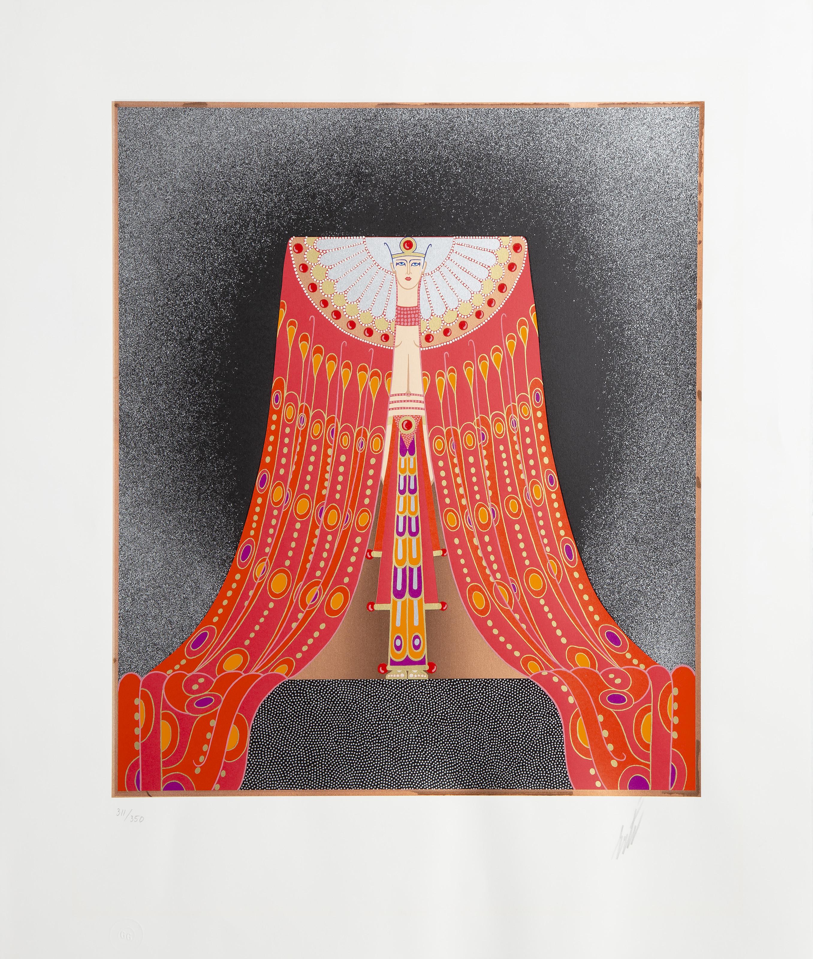 Mar Rosso, serigrafia Art Deco, firmata e numerata a matita da Erte - Print di Erte - Romain de Tirtoff