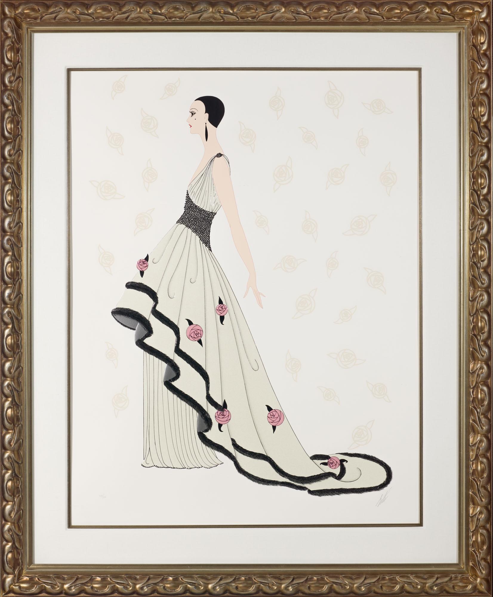 Rosen-Kleid – Print von Erte - Romain de Tirtoff