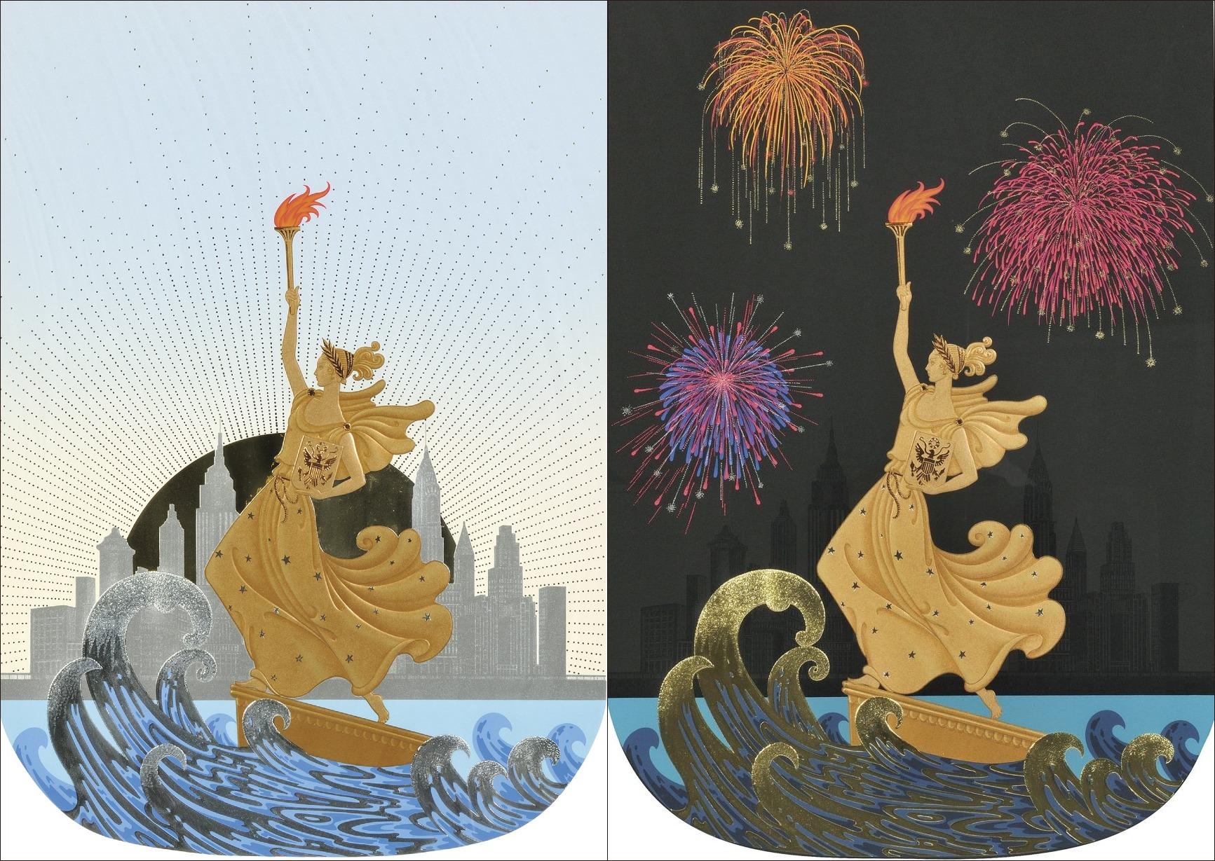 Statue of Liberty Suite: Day and Night - Print by Erte - Romain de Tirtoff