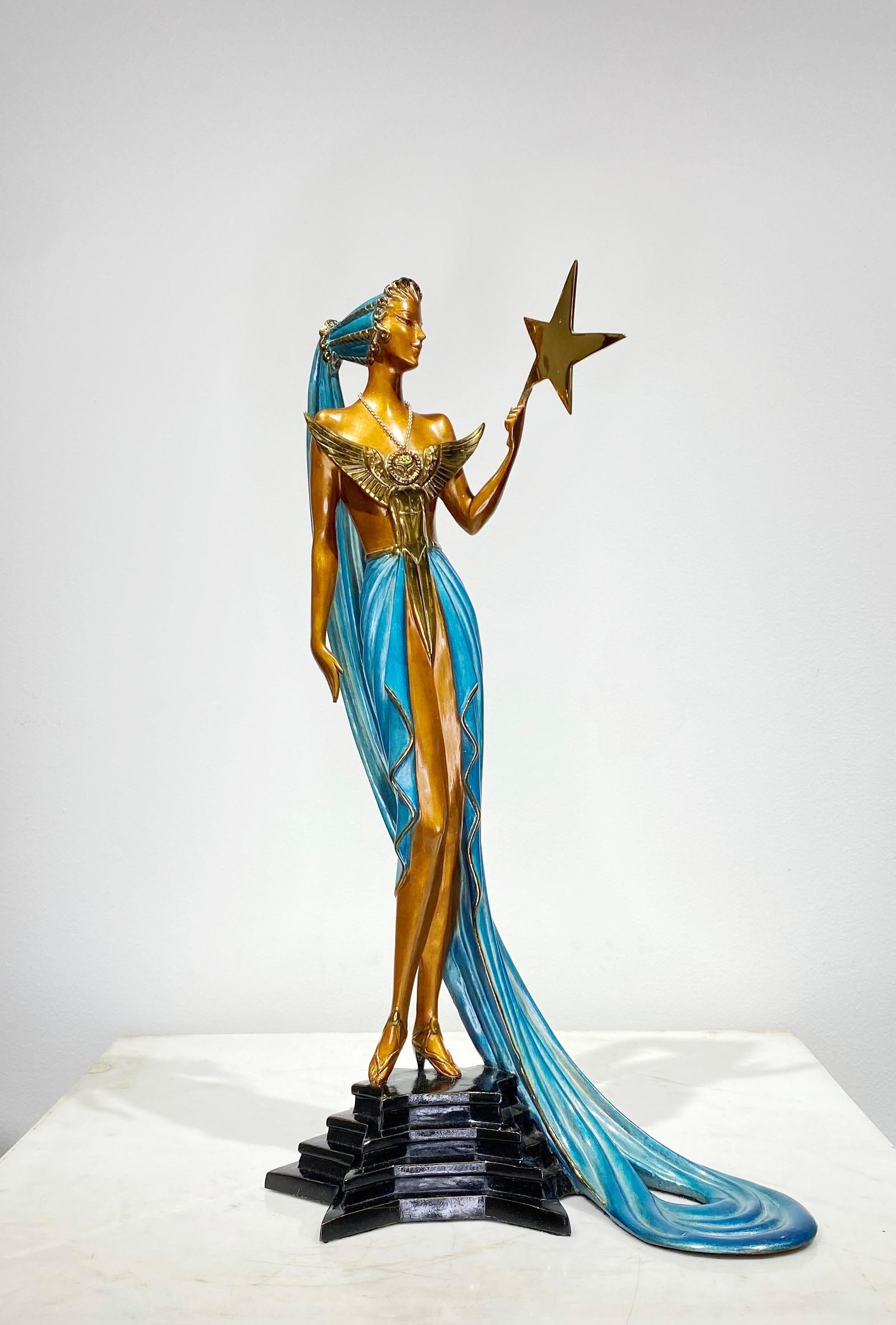 Erte - Romain de Tirtoff Figurative Sculpture - Erte Bronze sculpture "Astra"                                             