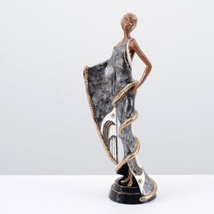 Erte CHINCHILLA Sculpture, 21.5 "H