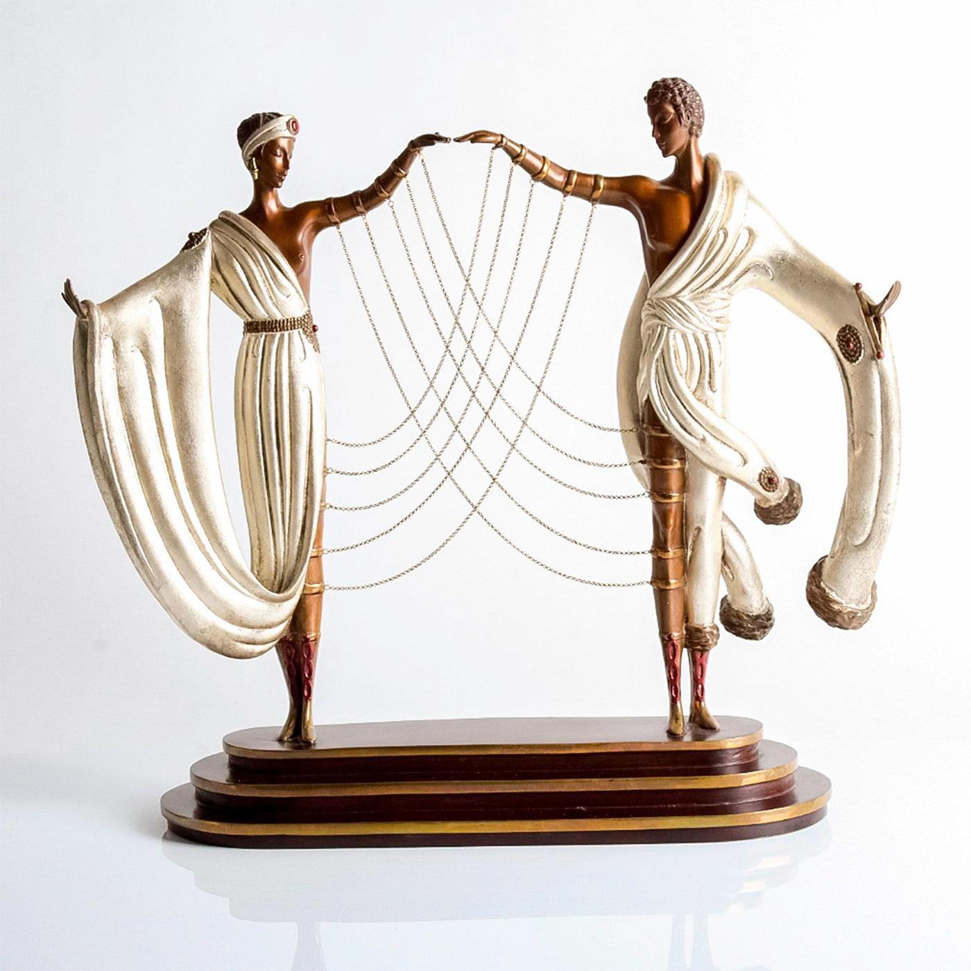 Erte - Romain de Tirtoff Figurative Sculpture – ERTE (ROMAIN DE TIRTOFF) „THE WEDDING“ BRONZE SculPTURE