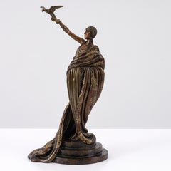 Erte (Romain de Tirtoff) VICTOIRE Bronze Sculpture, 18.25"H