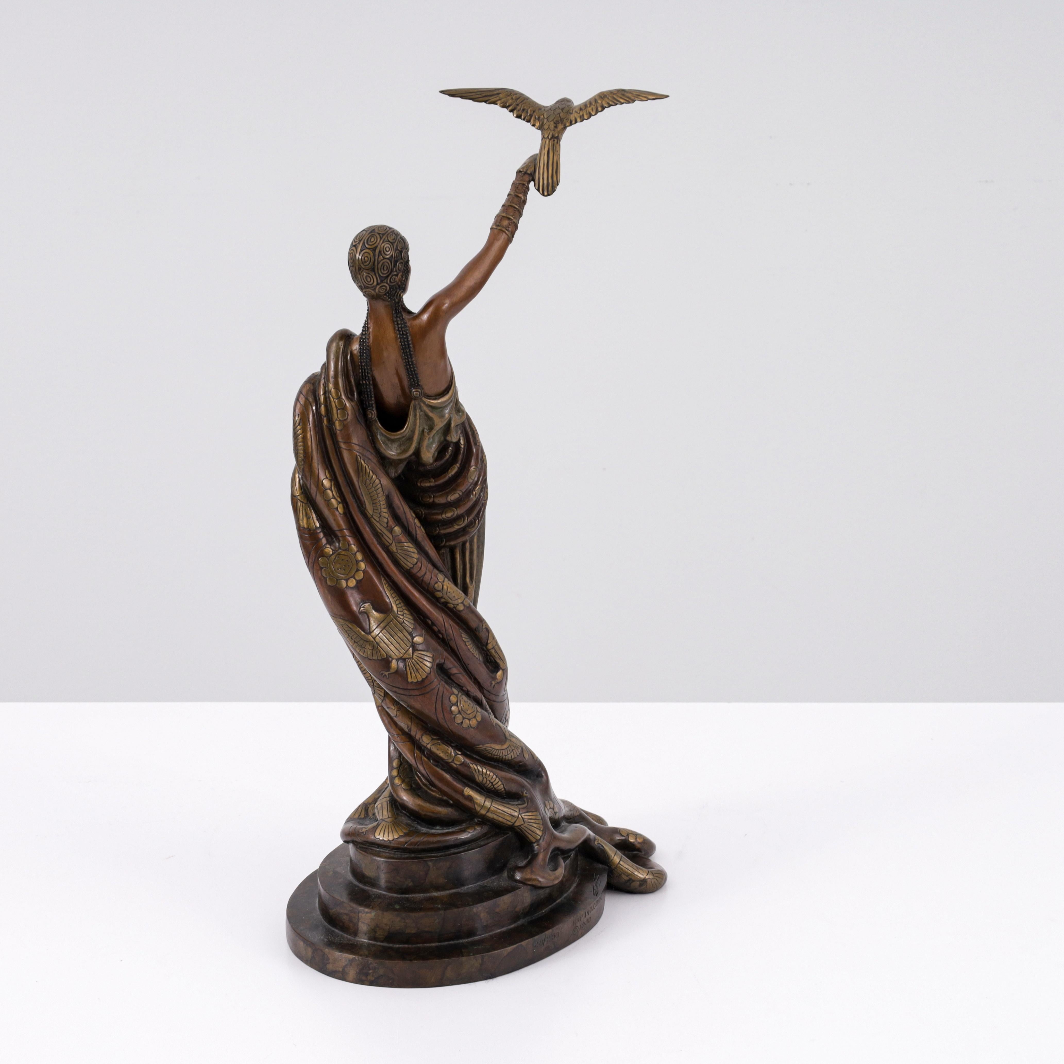 Erte - Romain de Tirtoff - VICTOIRE Scultura in bronzo, 18.25 