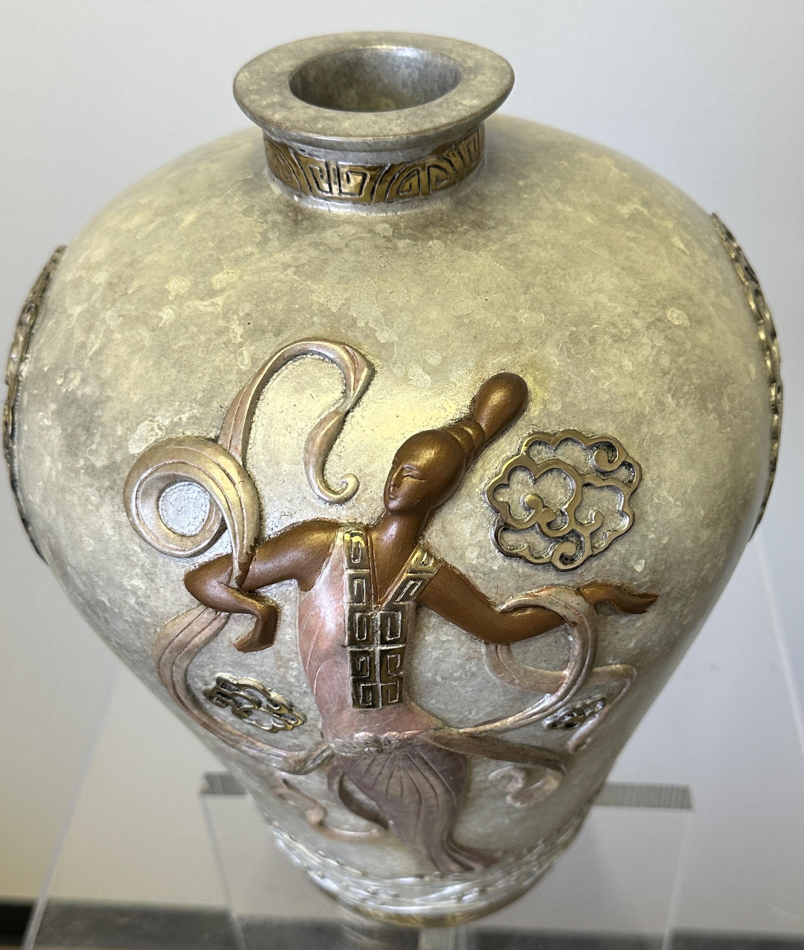 Orientalische Mystery Objets de Arte Bronze Vase  Limitierte Auflage im Angebot 5