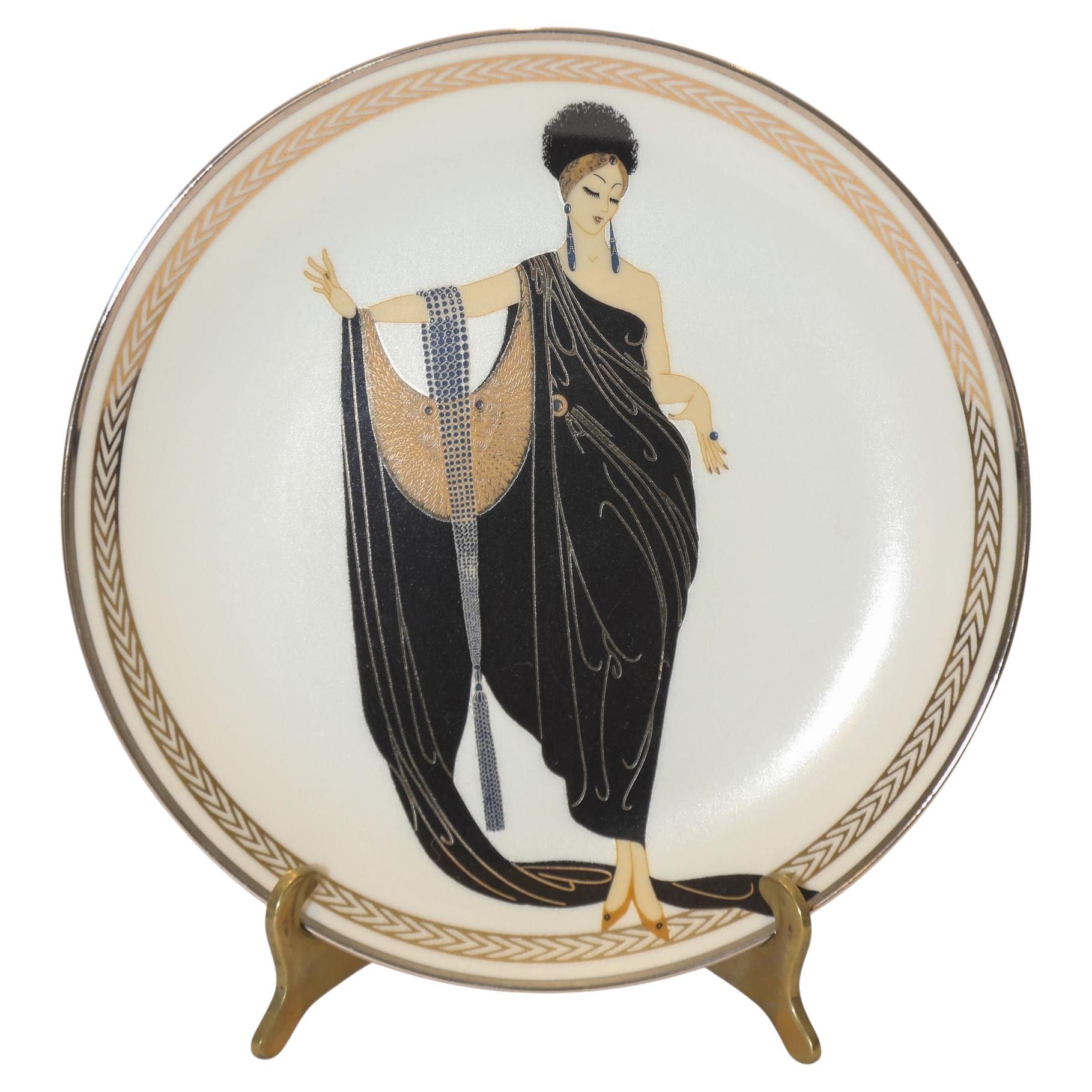 Erté Romain de Tirtoff "Glamour" Assiette Collector en porcelaine Sevenarts