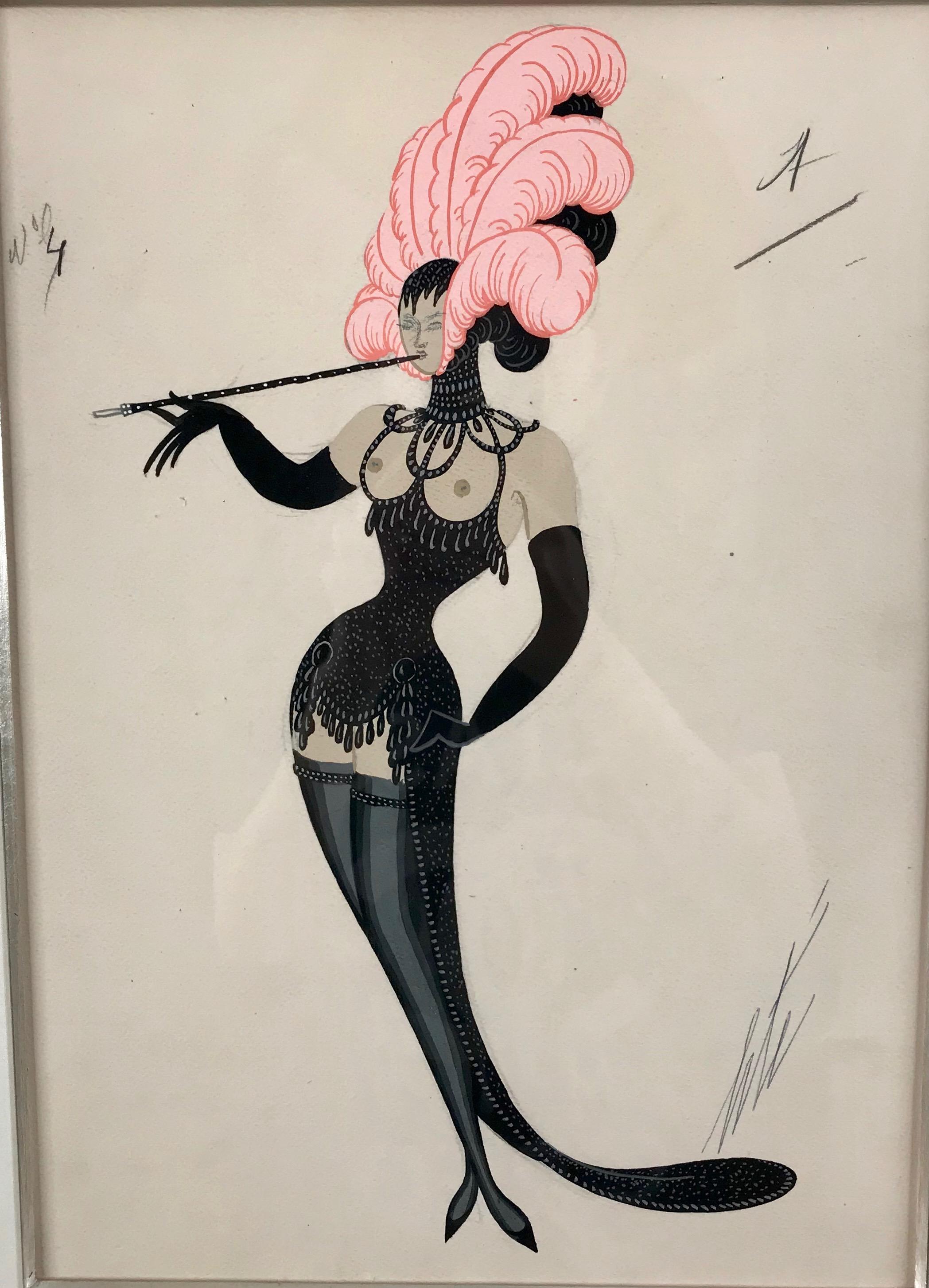 Figurative Painting di Erté - Prologo Vamp