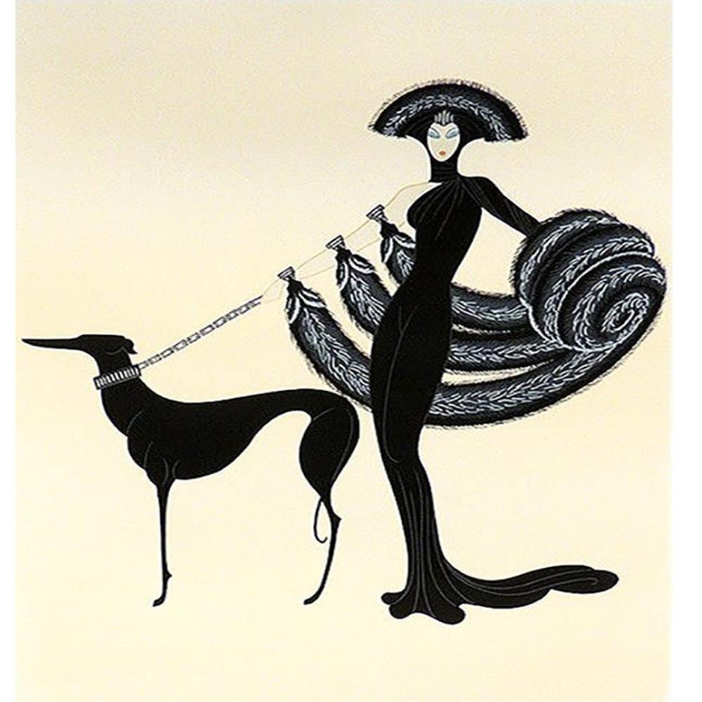 ERTE SERIGRAPH SYMPHONY IN BLACK  PENCIL SIGNED AND NUMBERED - Print by Erté