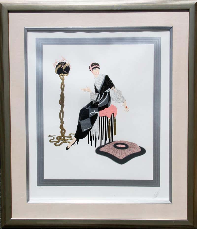 Erte Graphics Erté - Makeup, Art Deco Serigraph by Erte For Sale at 1stDibs