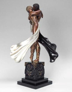 Bronze Erte Sculpture Lovers and Idol signed and numbered RETAIL for 25000