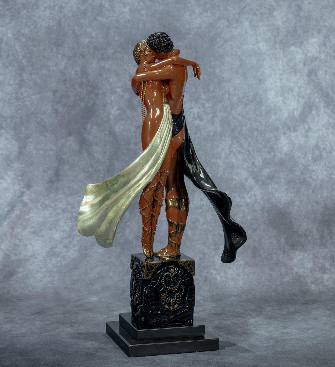 Figurative Sculpture Erté - Lovers et Idol
