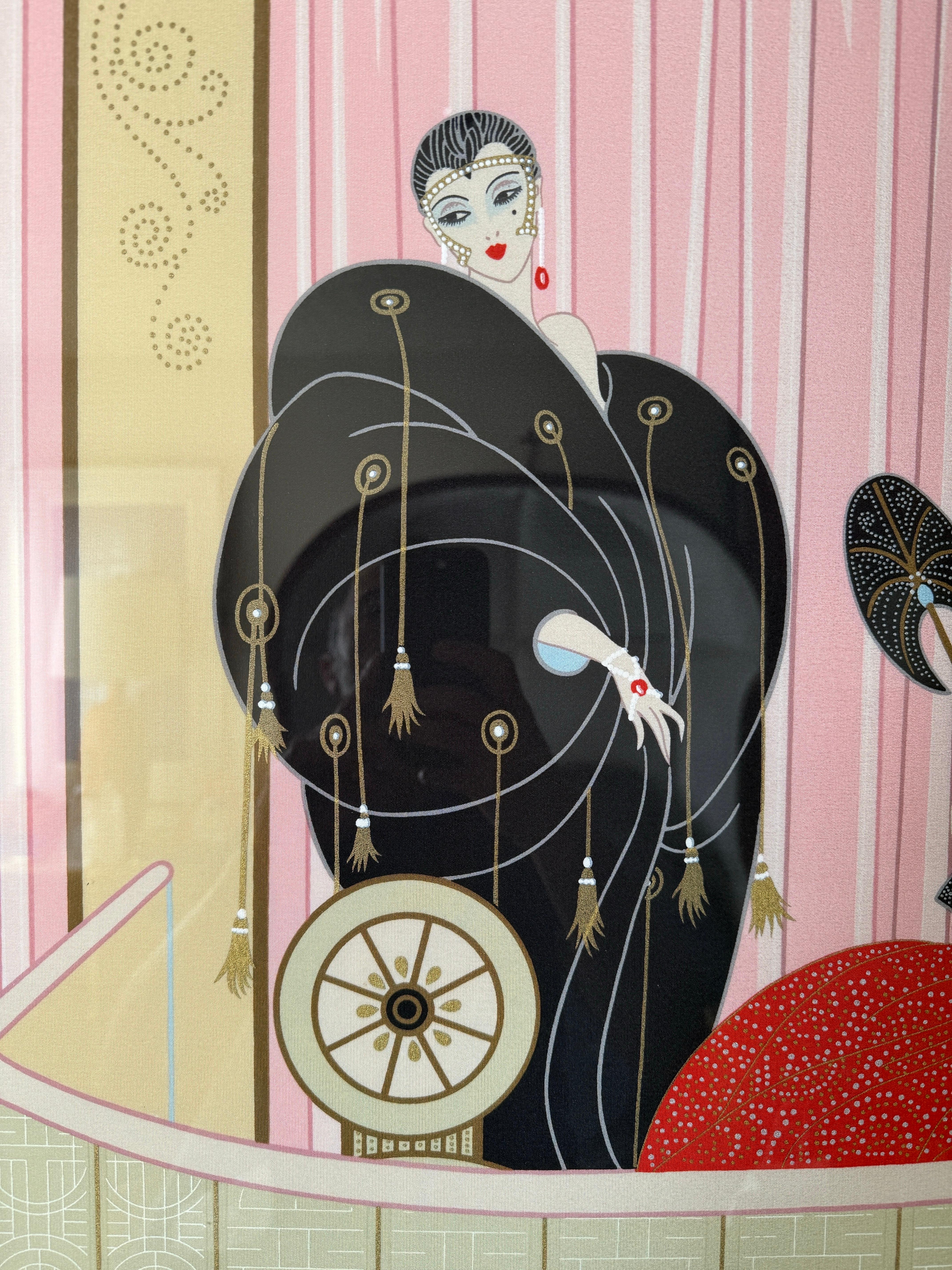 ERTE Siebdruck (Seide) im Angebot
