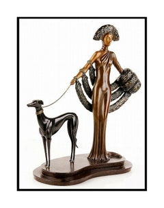 $25, 000 ERTE Signed BRONZE Sculpture ELEGANCE Original Art antique Female RARE