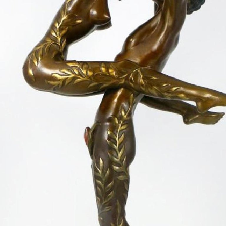 AMANTS (SCULPTURE) - Gold Nude Sculpture by Erté