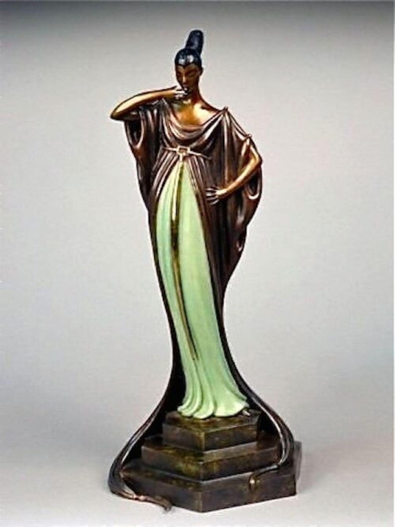 Erté Still-Life Sculpture - An Evening in 1922 (Bronze), Limited Edition, Erte - MINT CONDITION