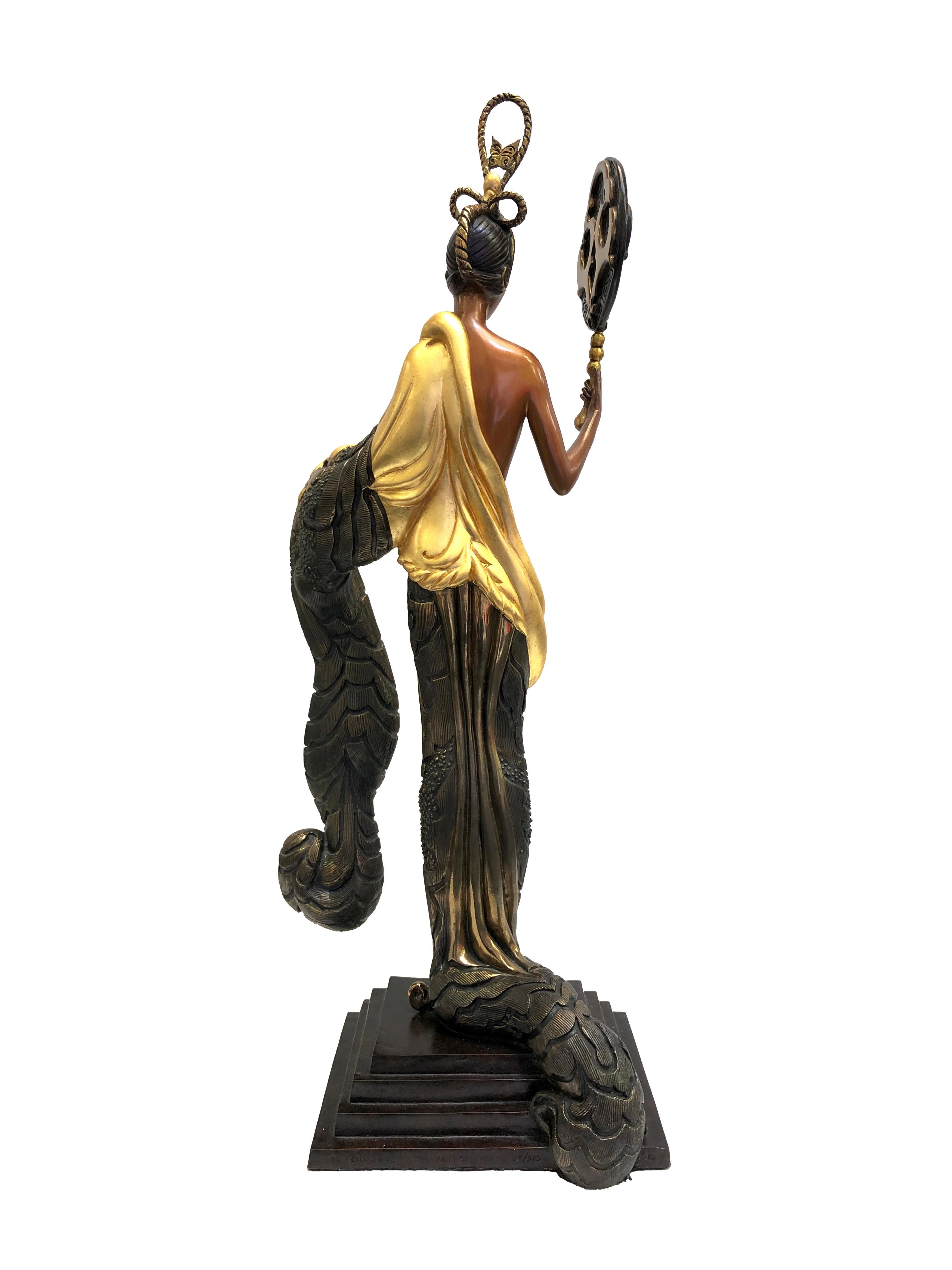 Bambou (sculpture en bronze) - Sculpture de Erté