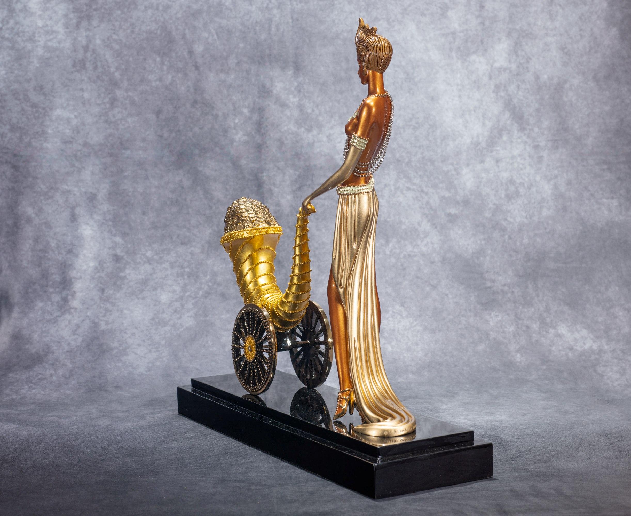 Cornucopia - Art déco Sculpture par Erté