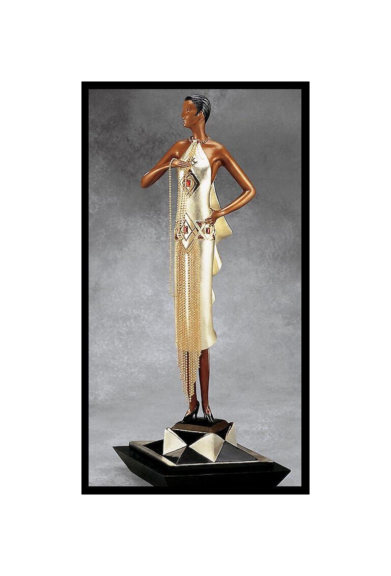 Erté ERTE Signed BRONZE Sculpture CAFE SOCIETY Original ART Romain de