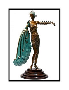 ERTE Signed BRONZE Sculpture DIVA Original Romain de Tirtoff Art Antique