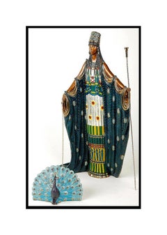 ERTE Signed BRONZE Sculpture HERA ZEUS PEACOCK 3 Piece Suite Original ART Rare